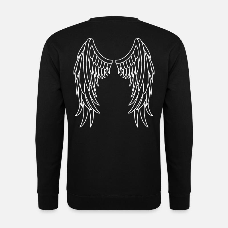 Flügel Engel Engelsflügel Geschenk - Unisex Pullover - Schwarz