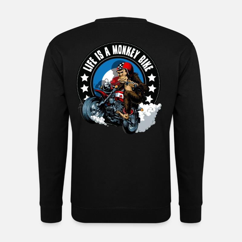 Monkey Bike - Unisex Pullover - Schwarz