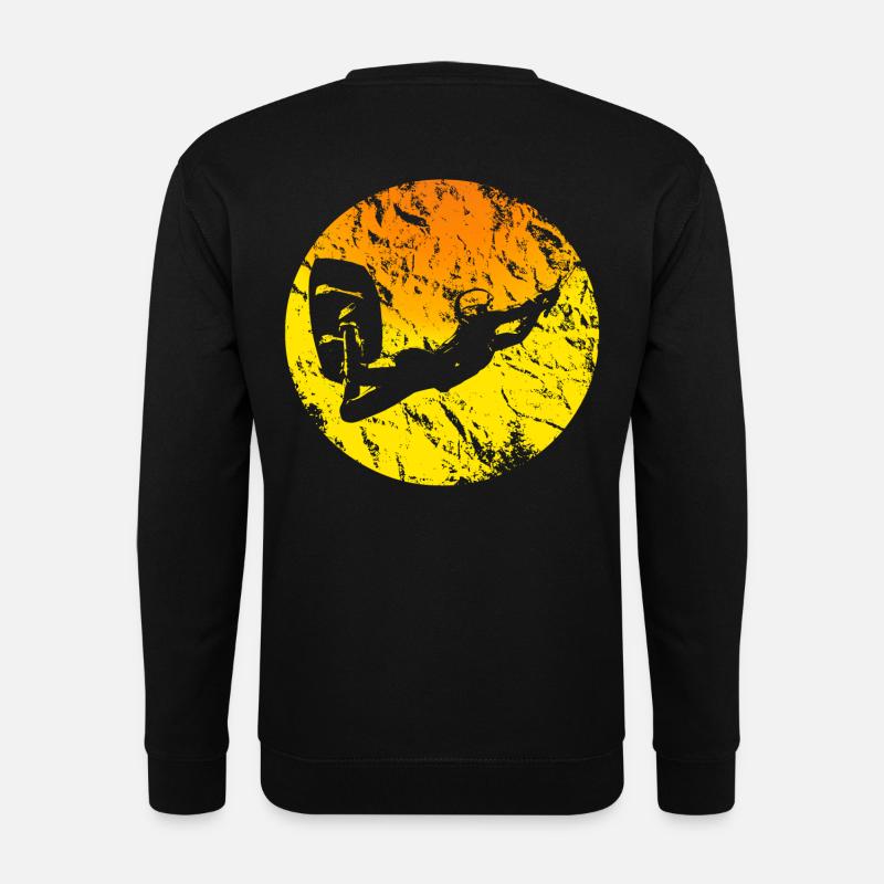 wakeboarder wakeboarding on the wakeboard - Unisex Sweatshirt - black