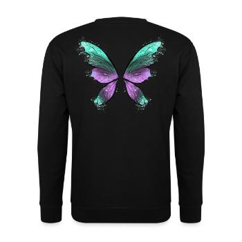 Fairy Wings - Unisex Sweatshirt - black - Back - Alina (178cm)