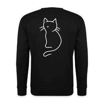 Cat Kitten Kitten Birthday Gift - Unisex Sweatshirt - black - Back - Michal (187cm)