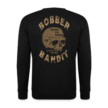 Bobber Bandit Gold - Unisex Pullover - Schwarz - Hinten - Michal (187cm)