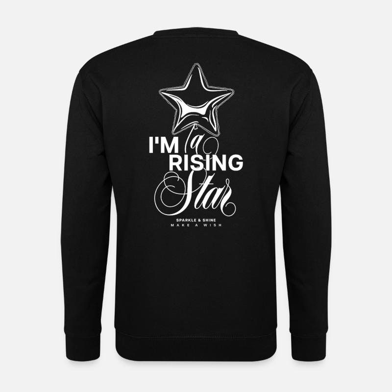 Humor Shirt mit Stern Luftballon - Unisex Pullover - Schwarz