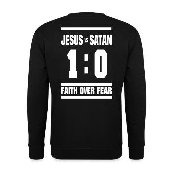 Jesus - Jesus Christ - Team Jesus - God - Unisex Sweatshirt - black - Back - Alina (178cm)