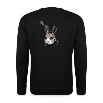 Cursedrabbit1back - Unisex Pullover - Schwarz - Hinten - Alina (178cm)