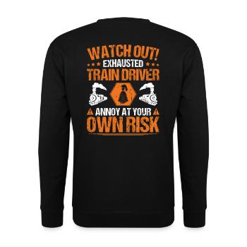 Conducteurs de locomotives - Sweat-shirt Unisexe - noir - Dos - Alina (178cm)