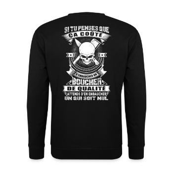 Tee Shirt Boucher - Sweat-shirt Unisexe - noir - Dos - Alina (178cm)