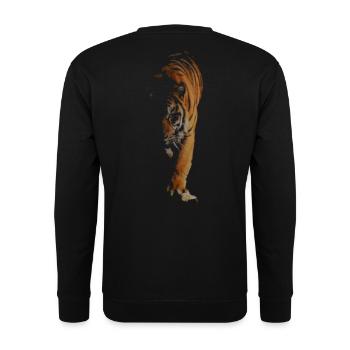 Tiger - Unisex Sweatshirt - black - Back - Alina (178cm)