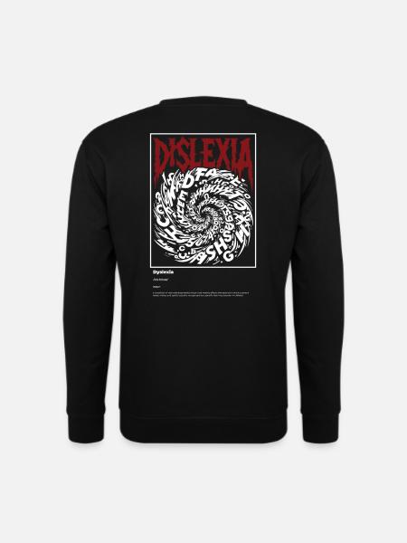 Dyslexia Awareness Spiral Design - Unisex Sweatshirt - black