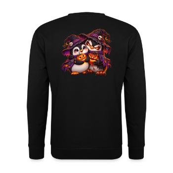 Pinguinkuschel (Yin-Yang) - Unisex Pullover - Schwarz - Hinten - Michal (187cm)