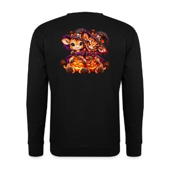 Giraffe Gir'Halloween-Kuschel (Yin-Yang) - Unisex Pullover - Schwarz - Hinten - Michal (187cm)