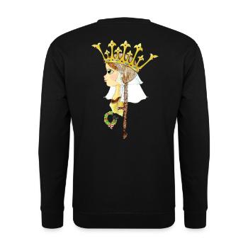 1 - Unisex Sweatshirt - black - Back - Alina (178cm)