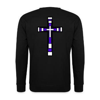 Croix Dieu Jésus Église Religion Amour Paix - Sweat-shirt Unisexe - noir - Dos - Alina (178cm)