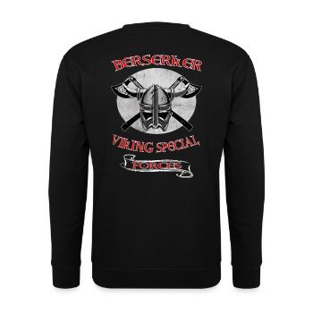 Wikinger Skull Totenkopf Axt Walhalla - Unisex Pullover - Schwarz - Hinten - Alina (178cm)