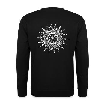 Mandala Fractales - Sweat-shirt Unisexe - noir - Dos - Alina (178cm)