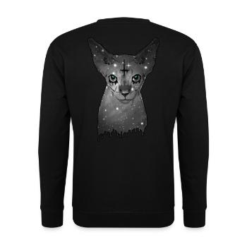 Ägyptische Katze Sphynx Cat - Unisex Pullover - Schwarz - Hinten - Alina (178cm)