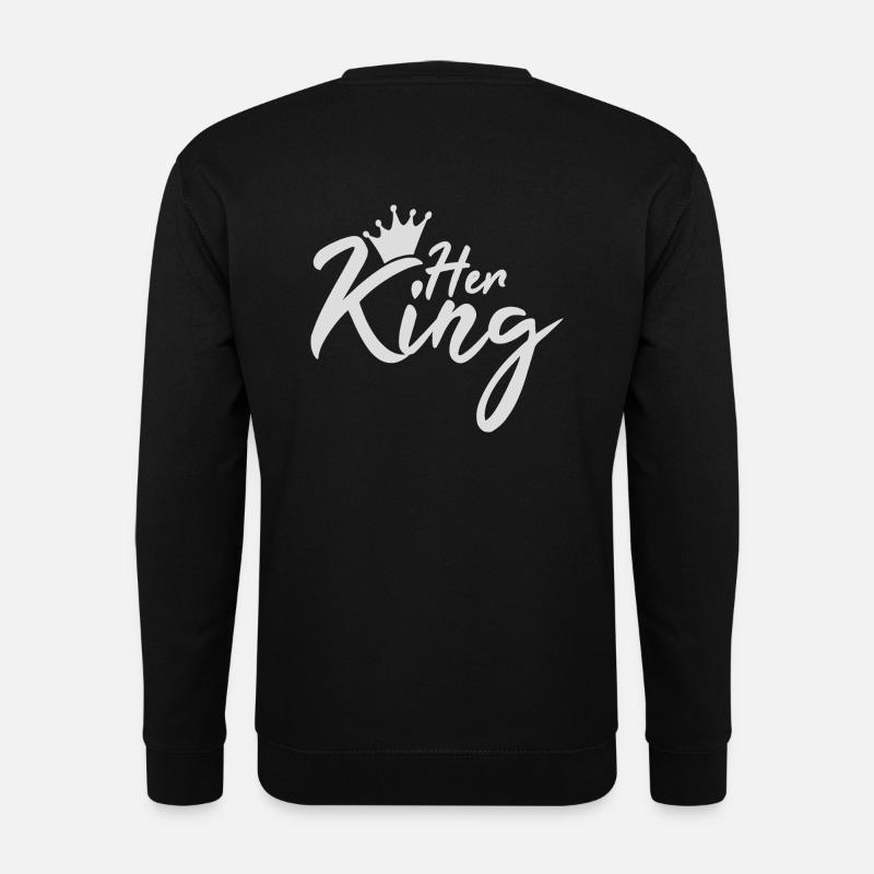 Her King King Queen Pärchenoutfit - Unisex Pullover - Schwarz