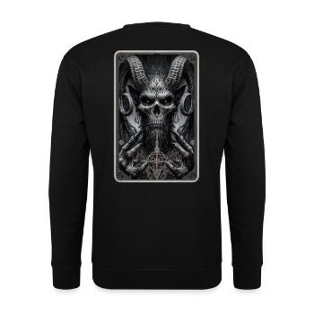 Démon avec des cornes et un pentagramme - Sweat-shirt Unisexe - noir - Dos - Michal (187cm)