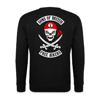 sons of breizh bikers 7 - Sweat-shirt Unisexe - noir - Dos - Alina (178cm)