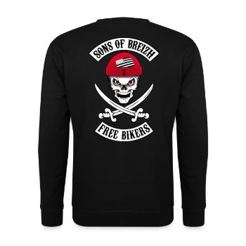 sons of breizh bikers 8 - Sweat-shirt Unisexe - noir - Dos - Alina (178cm)