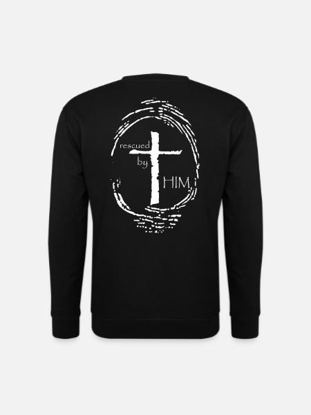 Rescued by Him - Unisex Sweatshirt - black