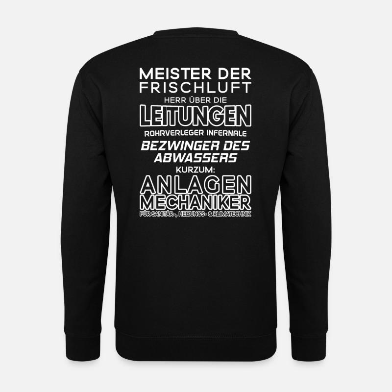 Anlagenmechaniker/Sanitärtechnik/Heizungstechnik - Unisex Pullover - Schwarz