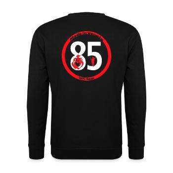 85 , Made in vendée, 100% chouan - Sweat-shirt Unisexe - noir - Dos - Alina (178cm)