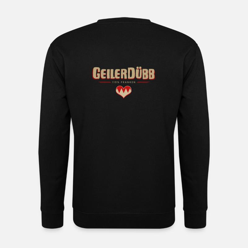 "Geiler Dübb" fränkischer Dialekt Übersetzer - Unisex Pullover - Schwarz