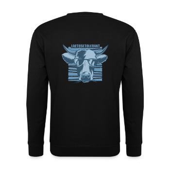 Lactose Tolerant Milk Lover Milk Ice Cream Cheese - Unisex Sweatshirt - black - Back - Alina (178cm)