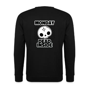 Good mood Monday - funny office outfit - Unisex Sweatshirt - black - Back - Alina (178cm)