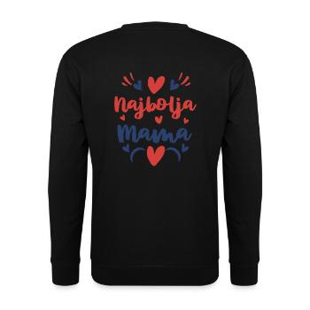 Najbolja Mama I Beste Mutter Muttertag Geschenk - Unisex Pullover - Schwarz - Hinten - Michal (187cm)