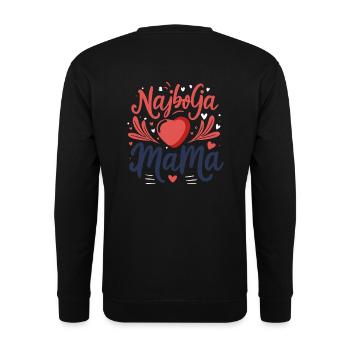 Najbolja Mama I Beste Mutter Muttertag Geschenk - Unisex Pullover - Schwarz - Hinten - Michal (187cm)