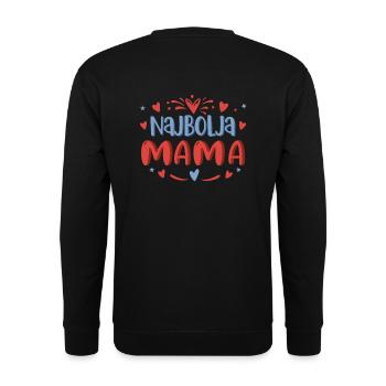 Najbolja Mama I Beste Mutter Muttertag Geschenk - Unisex Pullover - Schwarz - Hinten - Michal (187cm)