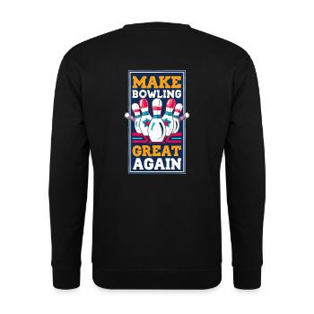 Make Bowling Great Again - Bowling Ball Pin - Sweat-shirt Unisexe - noir - Dos - Alina (178cm)