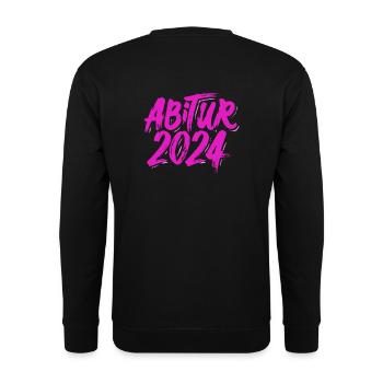 Abitur 2024 Abi Studium Mädchenklasse - Unisex Pullover - Schwarz - Hinten - Alina (178cm)
