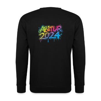 Abitur 2024 Abi Studium Abschlussklasse Graffiti - Unisex Pullover - Schwarz - Hinten - Michal (187cm)