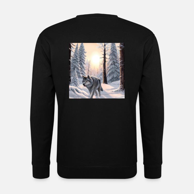 Einsamer Wolf - Unisex Pullover - Schwarz