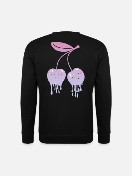 Melting Cherries Kawaii - Unisex Sweatshirt - black