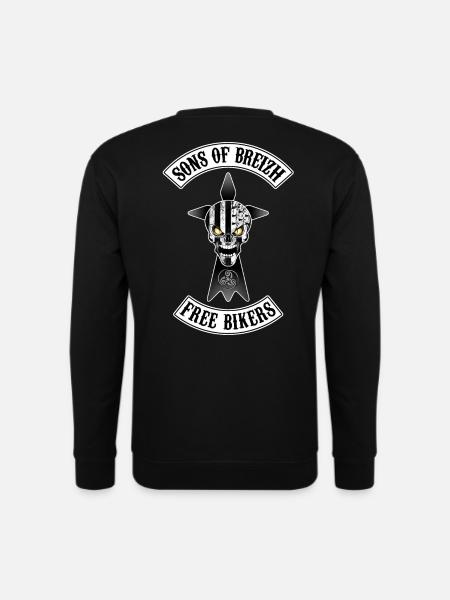 Breizh Bikers skull - Sweat-shirt Unisexe - noir