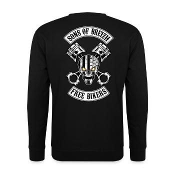 Breizh Skull Bikers - Sweat-shirt Unisexe - noir - Dos - Alina (178cm)