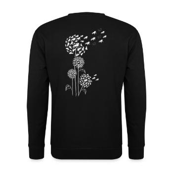 Pissenlit à la fleur et Tölt White - Sweat-shirt Unisexe - noir - Dos - Alina (178cm)