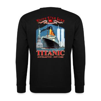 TITANIC SPIRIT creation Louis RUNEMBERG © Adagp - Unisex Sweatshirt - black - Back - Alina (178cm)