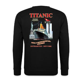 TITANIC SPIRIT KREATION LOUIS RUNEMBERG © Adagp - Unisex Pullover - Schwarz - Hinten - Alina (178cm)