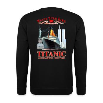 TITANIC SPIRIT CREATION Louis RUNEMBERG © Adagp - Unisex Pullover - Schwarz - Hinten - Alina (178cm)