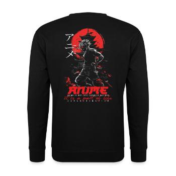 Anime for life - anime characters - Unisex Sweatshirt - black - Back - Alina (178cm)