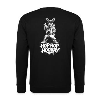 HOP HOP HOURRA Bunny - Sweat-shirt Unisexe - noir - Dos - Alina (178cm)