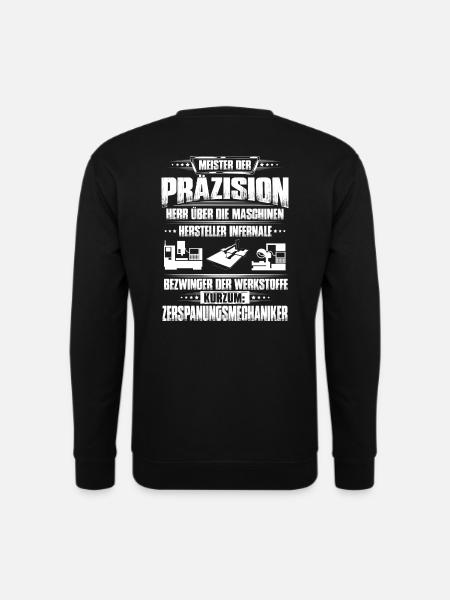 Zerspanungsmechaniker/Dreher/Fräser/Geschenk - Unisex Pullover - Schwarz