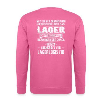 Fachkraft für Lagerlogistik/Lagerarbeiter/Lager - Unisex Pullover - Pink - Hinten