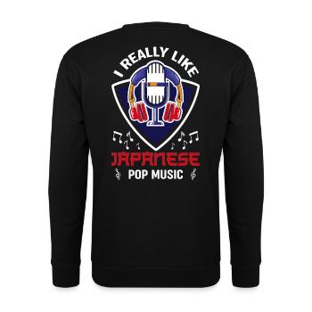 Japanisches Musik Design, für K-pop liebhaber - Unisex Pullover - Schwarz - Hinten - Alina (178cm)