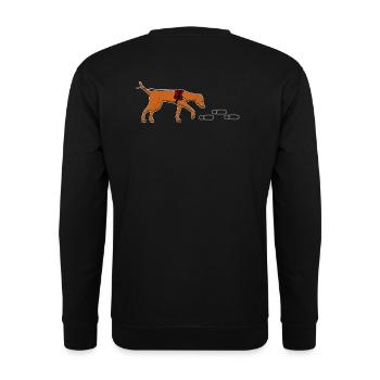 Mantrailing Vizsla - Sweat-shirt Unisexe - noir - Dos - Alina (178cm)